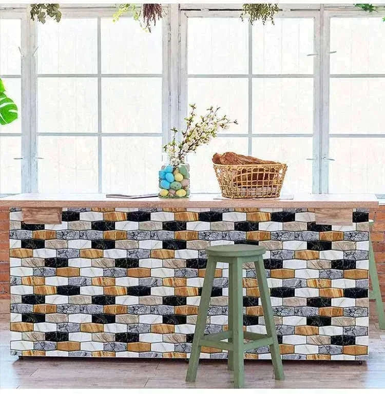 10 Pack 3D Self-Adhesive PVC Wall Panels for Easy Room Refresh-Wall Stickers 524 / 30cmX30cmX10pcs