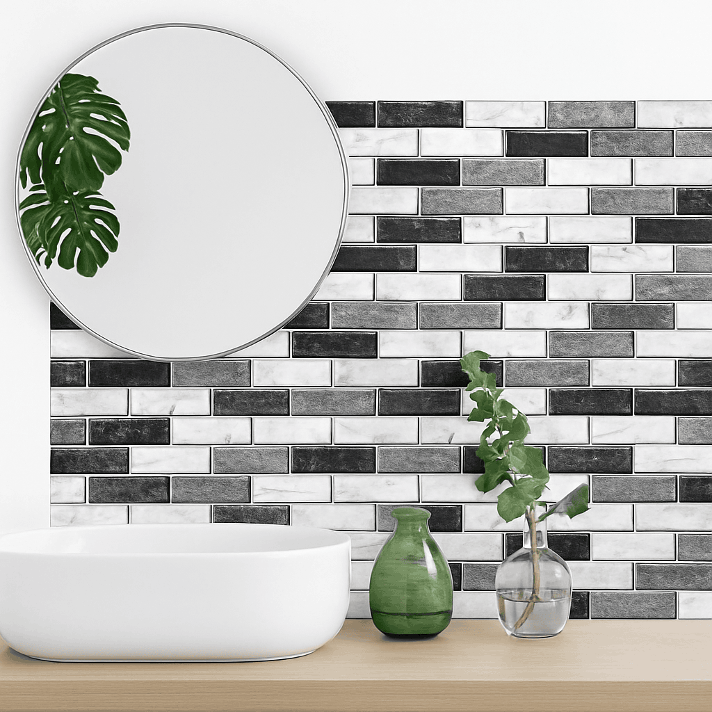 10 Pack 3D Self-Adhesive PVC Wall Panels for Easy Room Refresh-Wall Stickers 524 / 30cmX30cmX10pcs