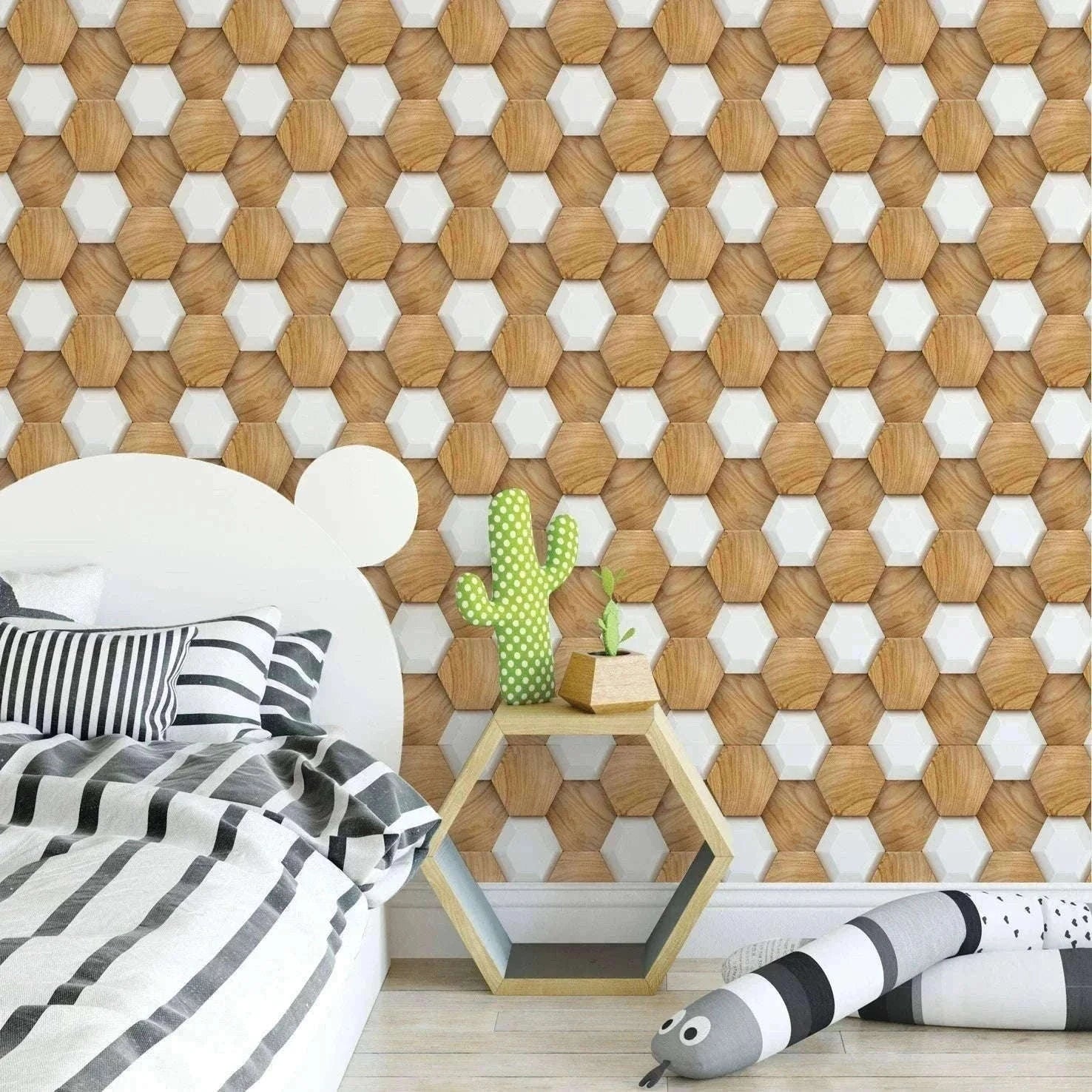 10 Pack 3D Self-Adhesive PVC Wall Panels for Easy Room Refresh-Wall Stickers 524 / 30cmX30cmX10pcs