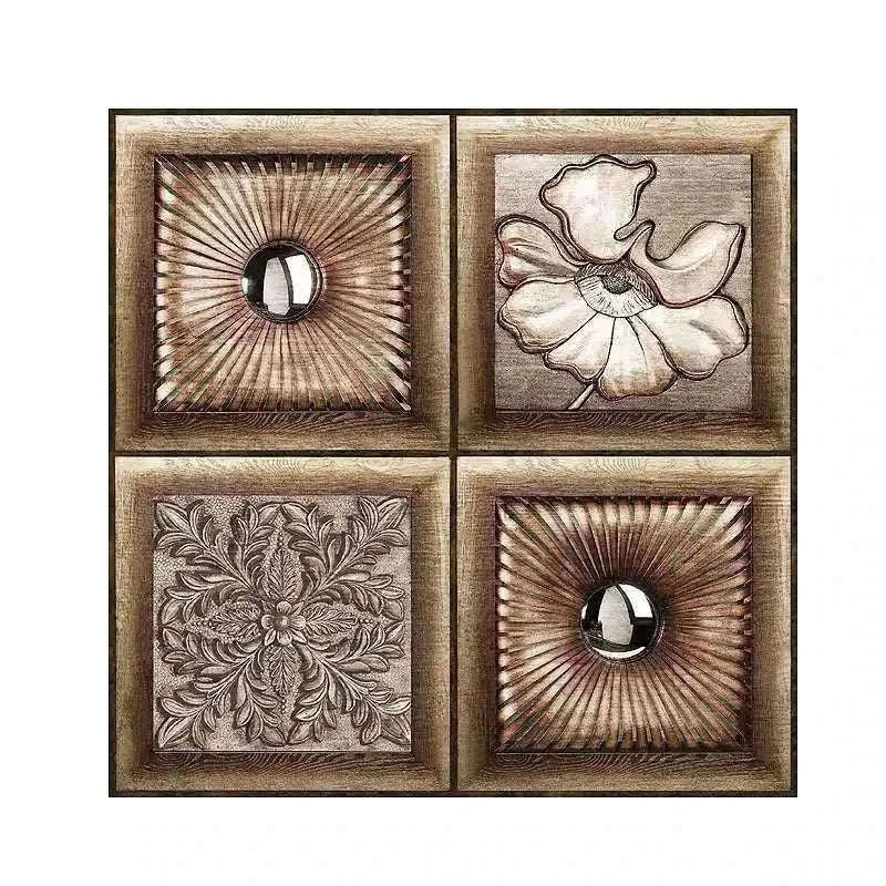 10 Pack 3D Self-Adhesive PVC Wall Panels for Easy Room Refresh-Wall Stickers 524 / 30cmX30cmX10pcs