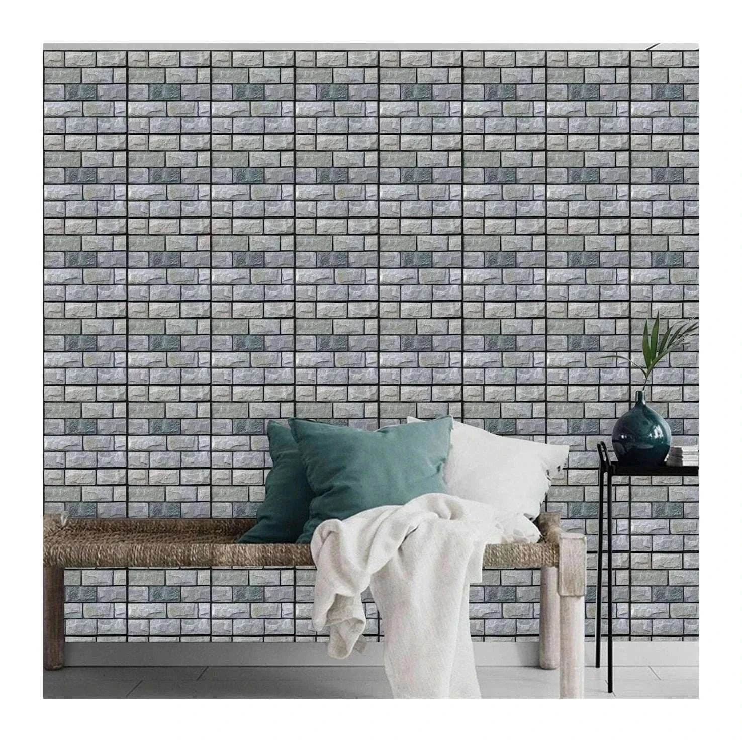 10 Pack 3D Self-Adhesive PVC Wall Panels for Easy Room Refresh-Wall Stickers 524 / 30cmX30cmX10pcs