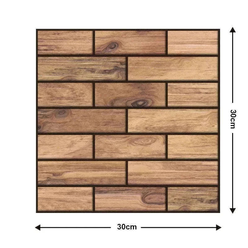 10 Pack 3D Self-Adhesive PVC Wall Panels for Easy Room Refresh-Wall Stickers 524 / 30cmX30cmX10pcs