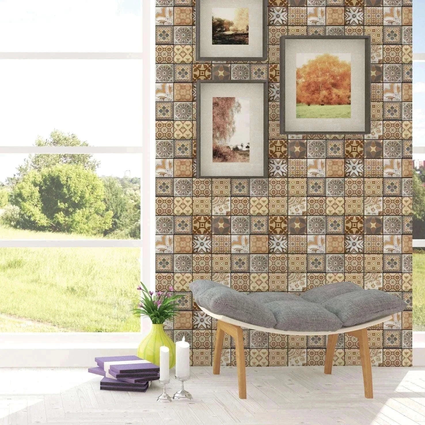 10 Pack 3D Self-Adhesive PVC Wall Panels for Easy Room Refresh-Wall Stickers 524 / 30cmX30cmX10pcs