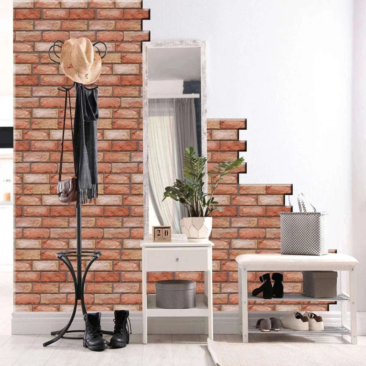 10 Pack 3D Self-Adhesive PVC Wall Panels for Easy Room Refresh-Wall Stickers 524 / 30cmX30cmX10pcs
