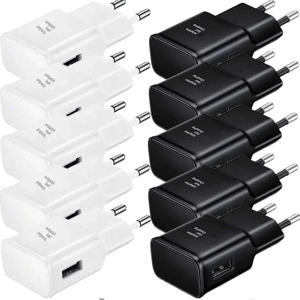 10-Pack QC3.0 Fast Charging USB Wall Chargers for EU/US Use-US plug White / 10pcs (total)