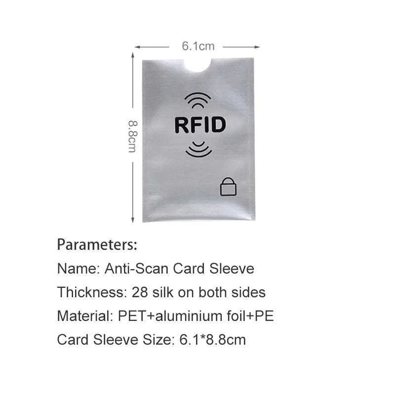 10-Pack RFID Blocking Card Sleeves for Everyday Card Protection-Default Title