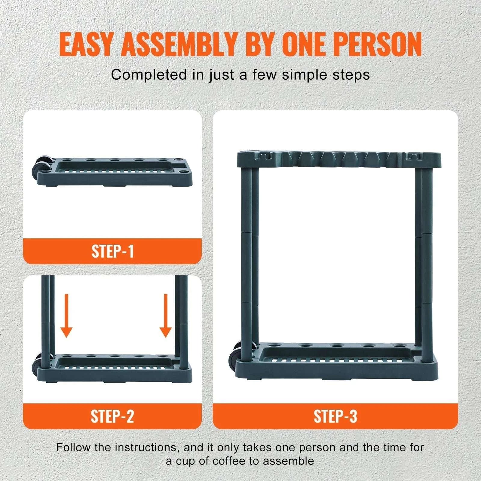 10-Slot Garden Tool Organizer Rack for Garage Storage Stand-10 Slots / GERMANY