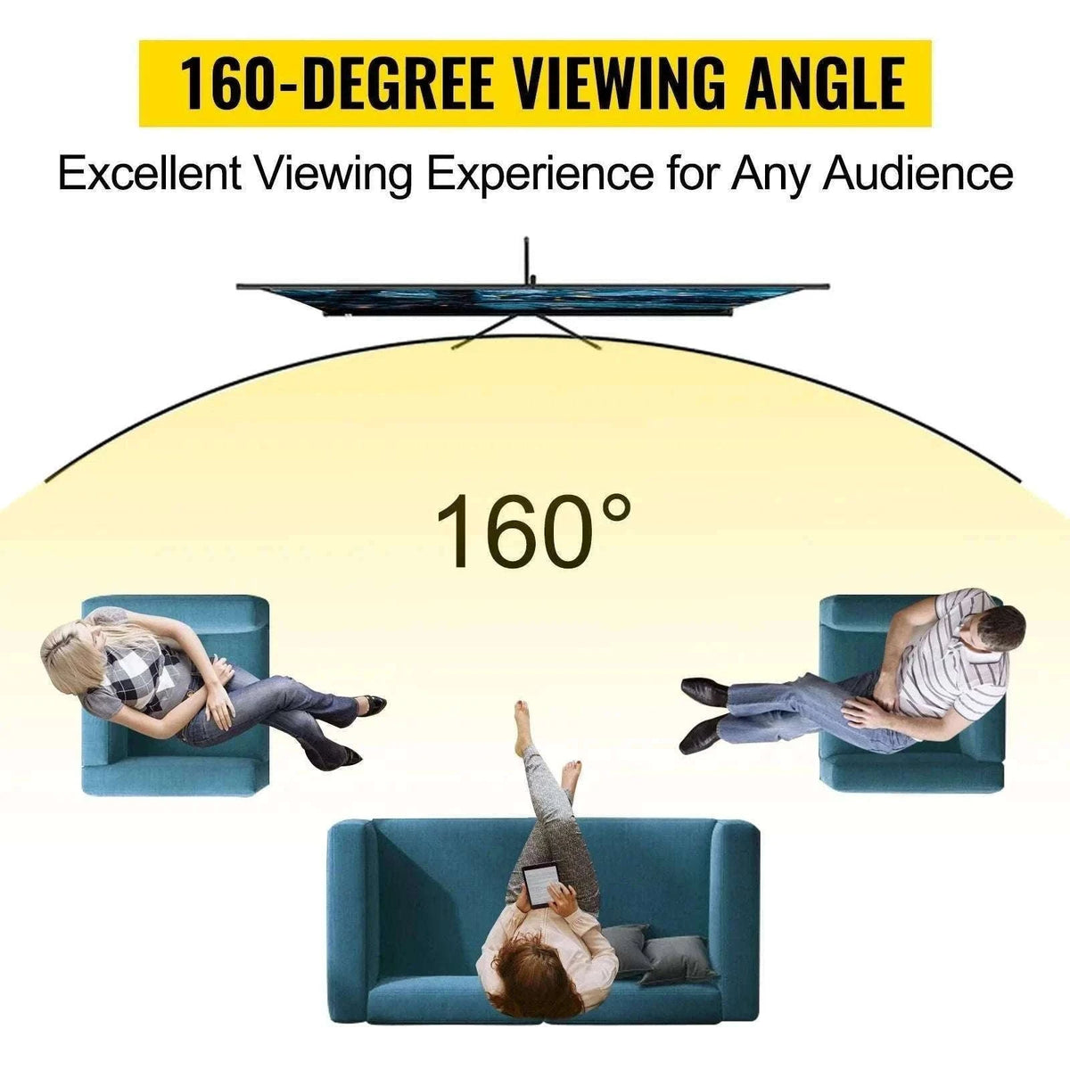100" 4K HD Tripod Projector Screen with Stand, Indoor Outdoor-100 inch / CZECH REPUBLIC