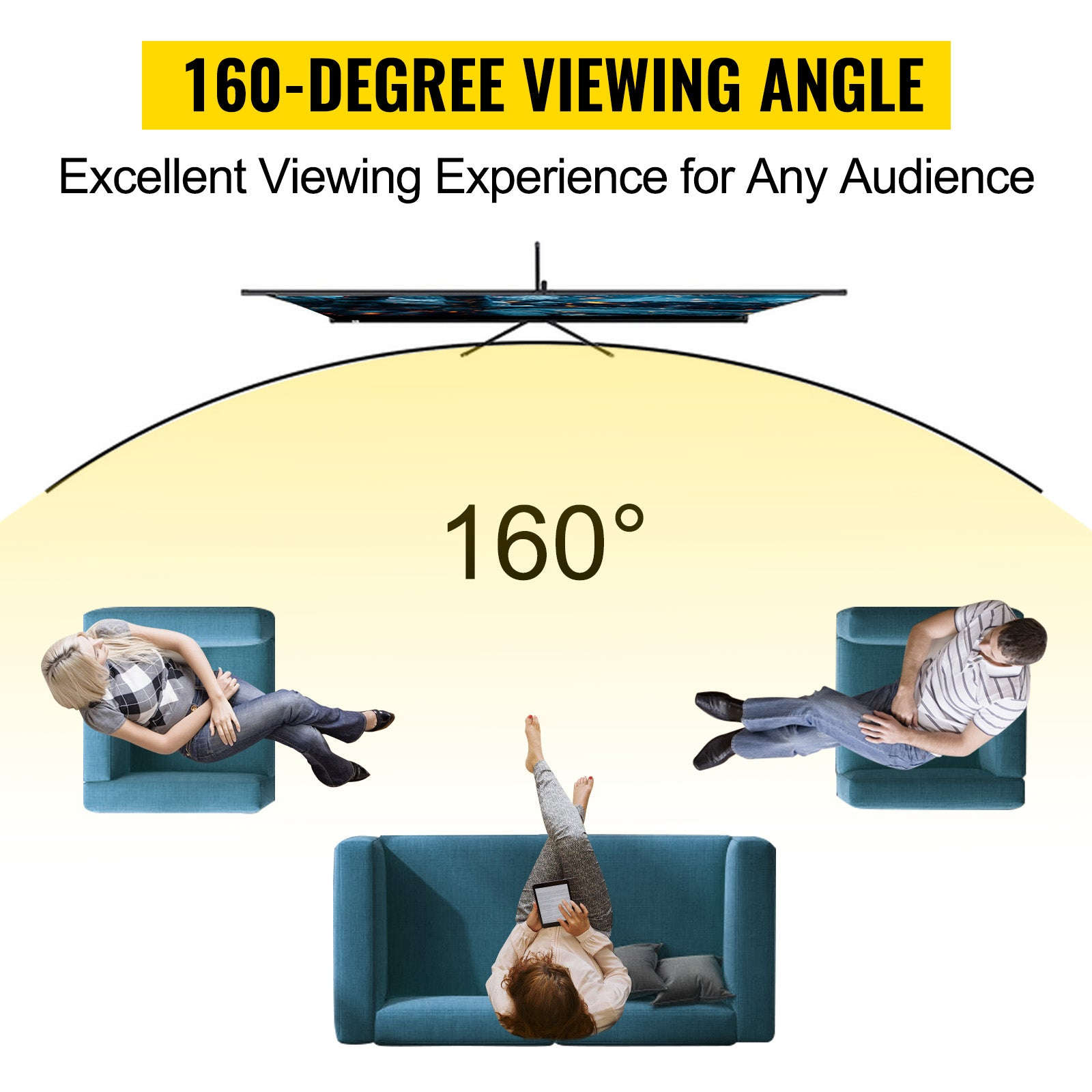 100" 4K HD Tripod Projector Screen with Stand, Indoor Outdoor-100 inch / CZECH REPUBLIC