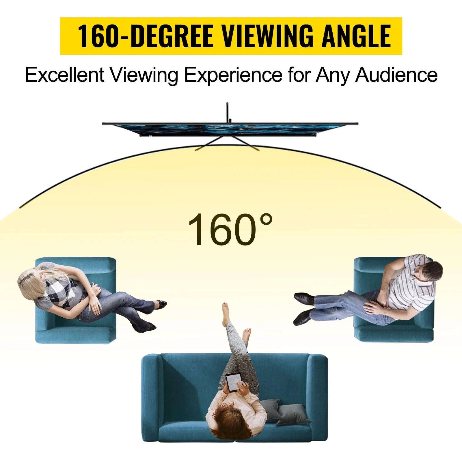 100" 4K HD Tripod Projector Screen with Stand, Indoor Outdoor-100 inch / CZECH REPUBLIC