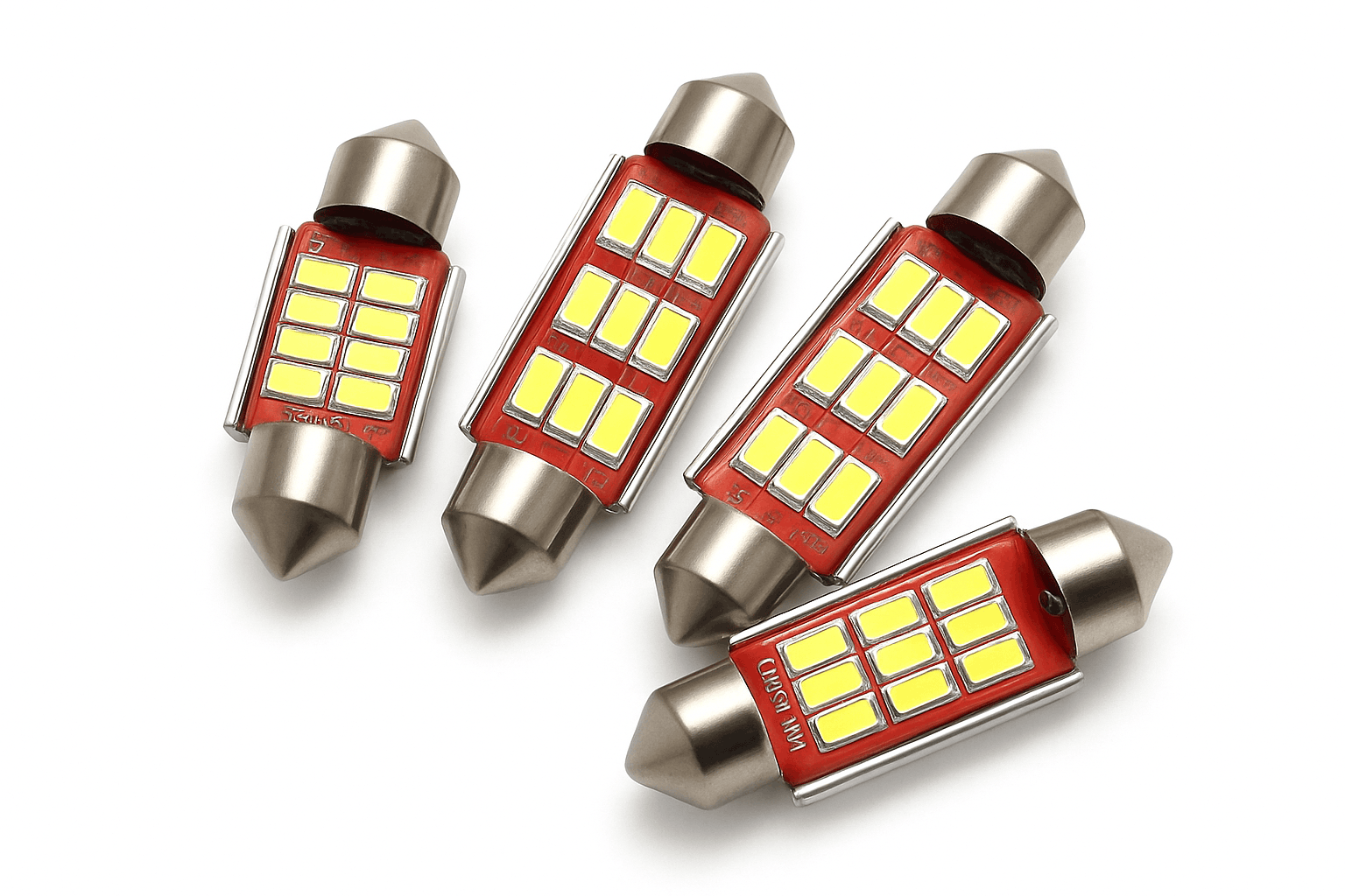 100-Piece Festoon LED Bulb Set for Vehicle Interior 12V White-WHITE / 36mm