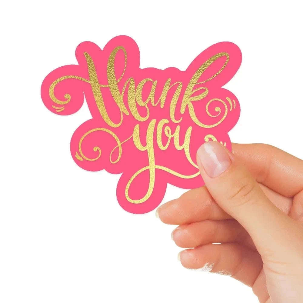 100 Pink Thank You Cards for Small Business Orders-100 Pcs
