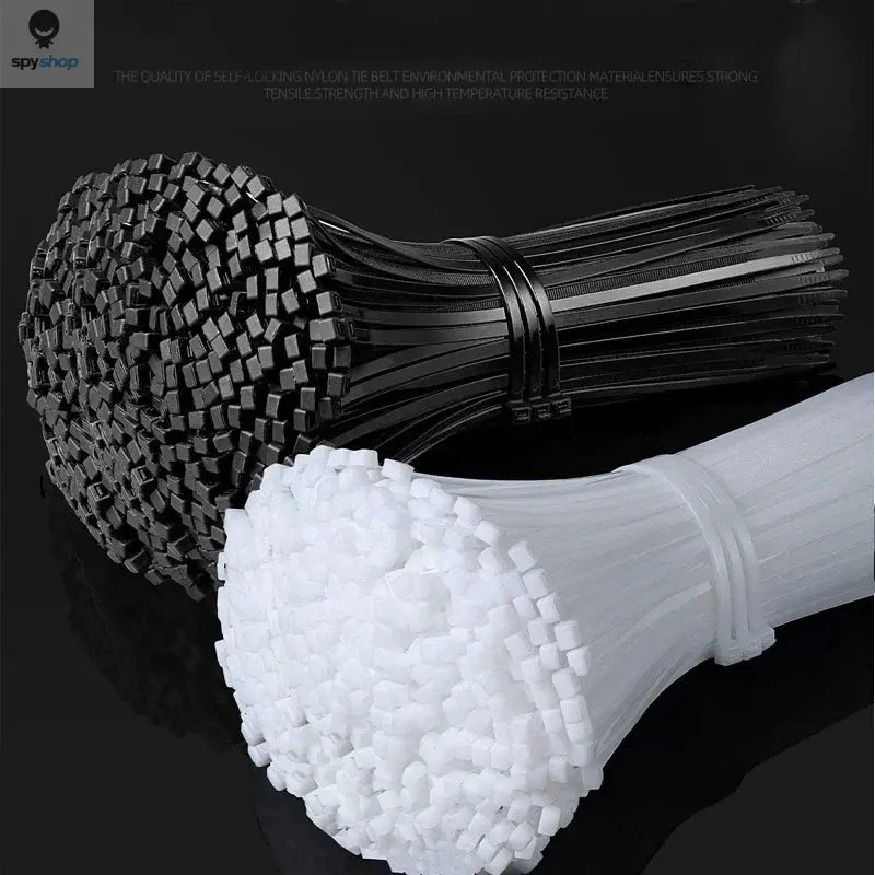 1000/100Pcs Nylon Cable Ties Self-locking Cord Ties Straps Adjustable Cables Fastening Loop Home Office Wire Zip Ties Wholesale Spy-shop.com