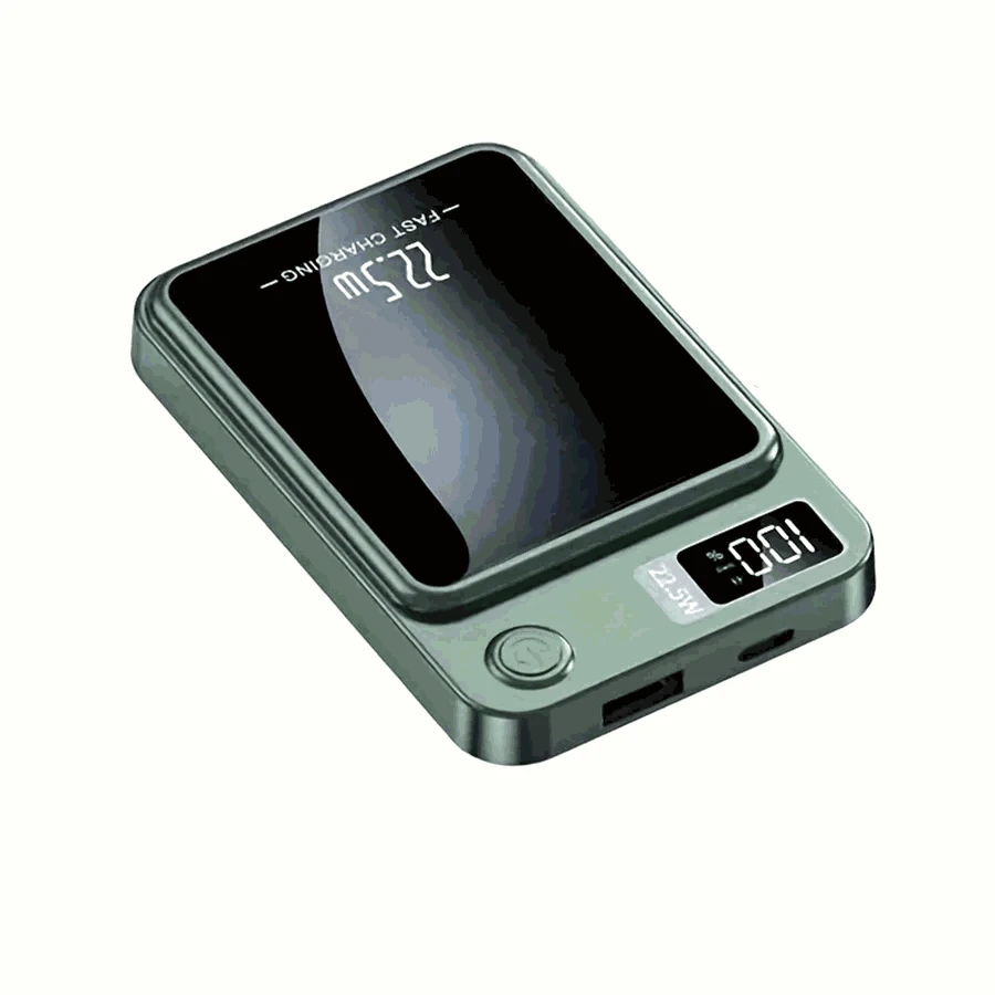 10000mAh Magnetic Wireless Power Bank 22.5W Fast Charging-green / 5000mAh / United States
