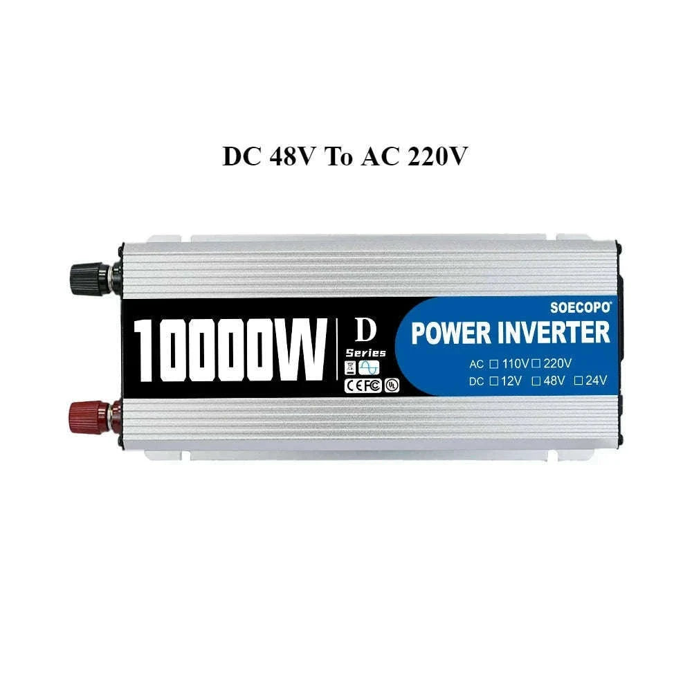 10000W DC to AC Power Inverter 12V 24V 48V to 220V with USB Port and Protection Features-12V TO 110V / China Mainland