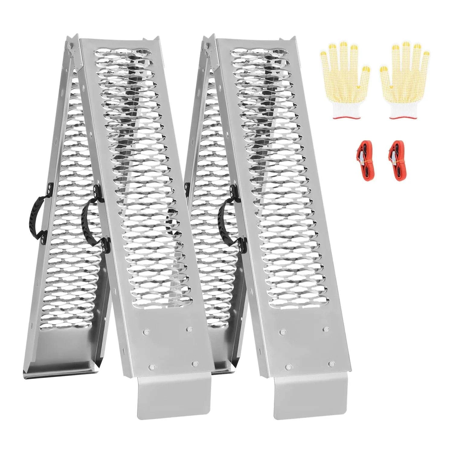 1000lbs Steel Loading Ramps 2-Pack Foldable ATV UTV Motorcycle-72x9inch / United States