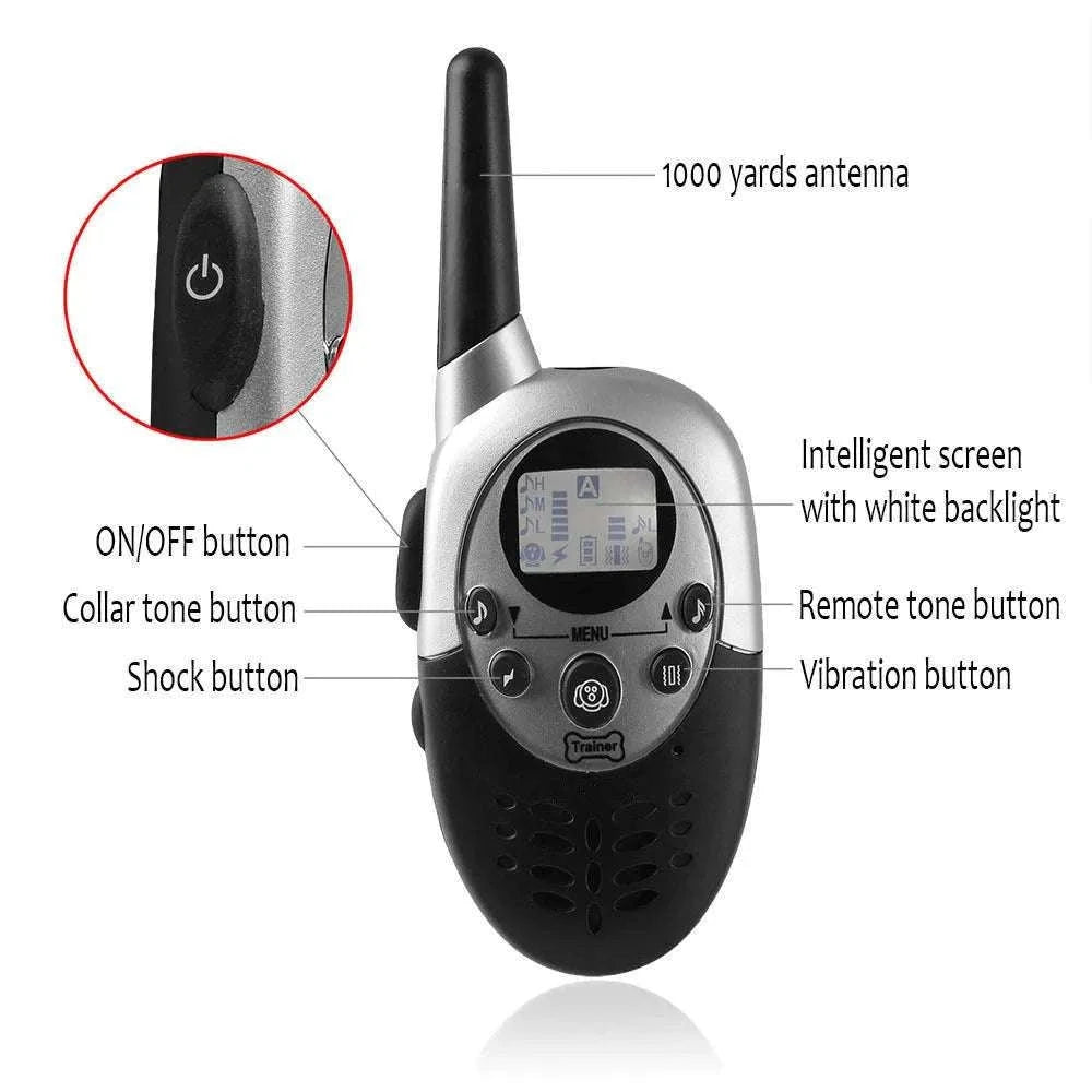 1000M Dog Training Collar for 2 Dogs Rechargeable Waterproof-for 1 dog orange / EU Adapter
