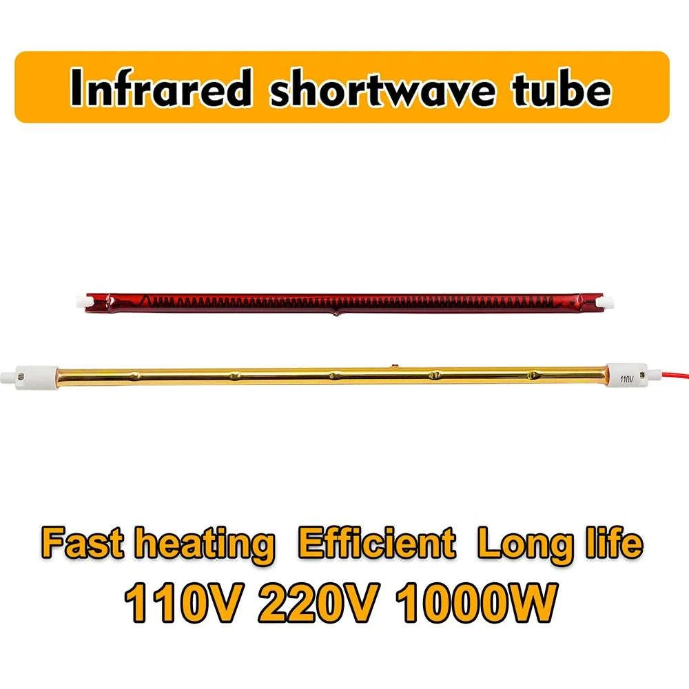 1000W Infrared Halogen Heating Lamp for Paint Drying & Curing-Red 330mm / 220V / China Mainland