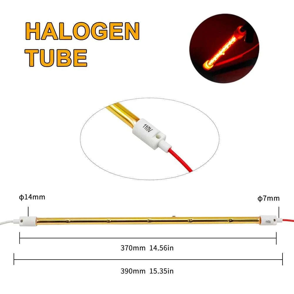 1000W Infrared Halogen Heating Lamp for Paint Drying & Curing-Red 330mm / 220V / China Mainland