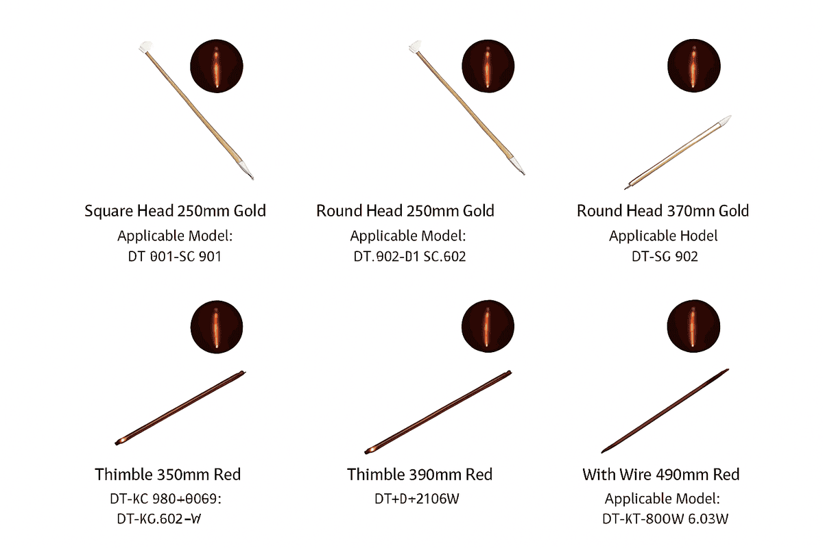 1000W Infrared Halogen Heating Lamp for Paint Drying & Curing-Red 330mm / 220V / China Mainland