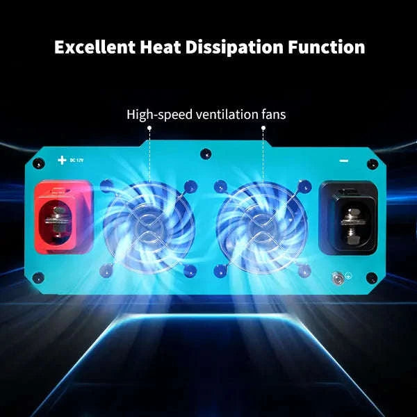 1000W Pure Sine Wave Inverter 12V DC to 120V AC Converter-United States
