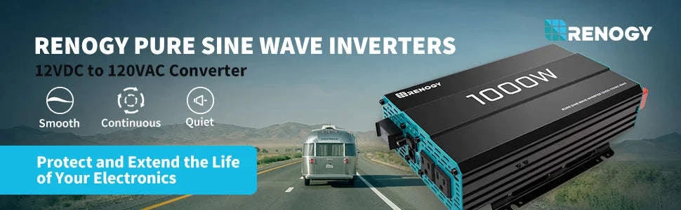 1000W Pure Sine Wave Inverter 12V DC to 120V AC Converter-United States