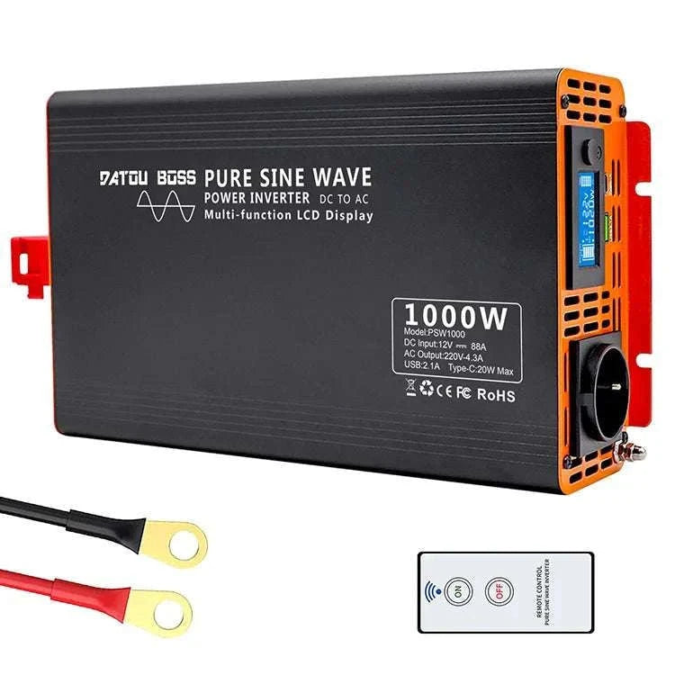 1000W Pure Sine Wave Power Inverter 12V/24V/48V to 120V/220V-PSW 24V 2000W