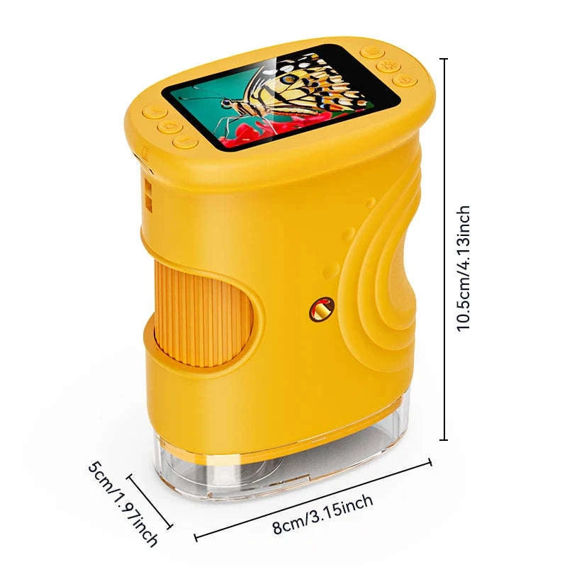 1000X Handheld Microscope for Kids with Screen-Pink / 1000X