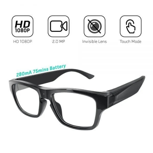 1080P Glasses Mini DVR with Dual Batteries