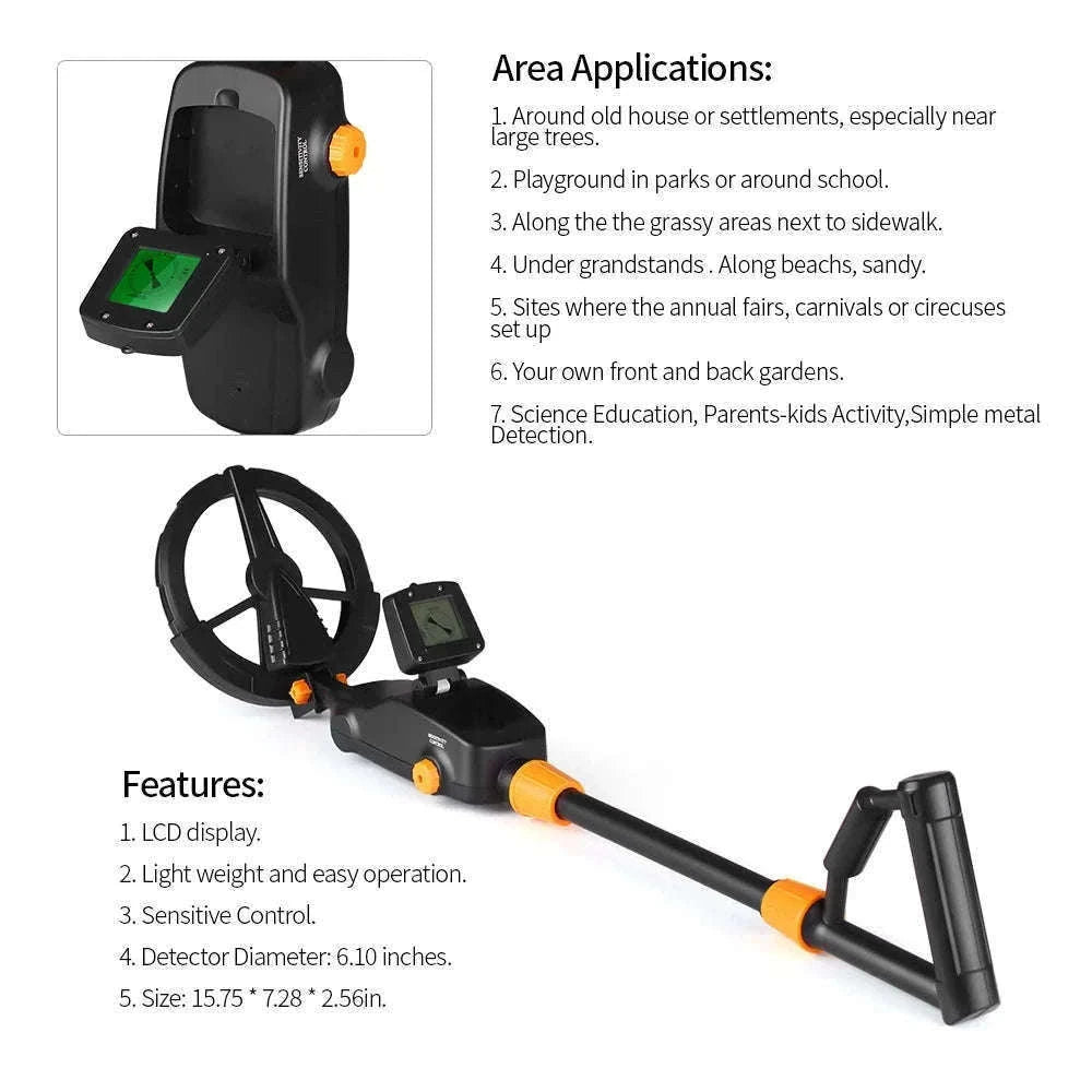 1008A Handheld Metal Detector for Kids & Beginners-black