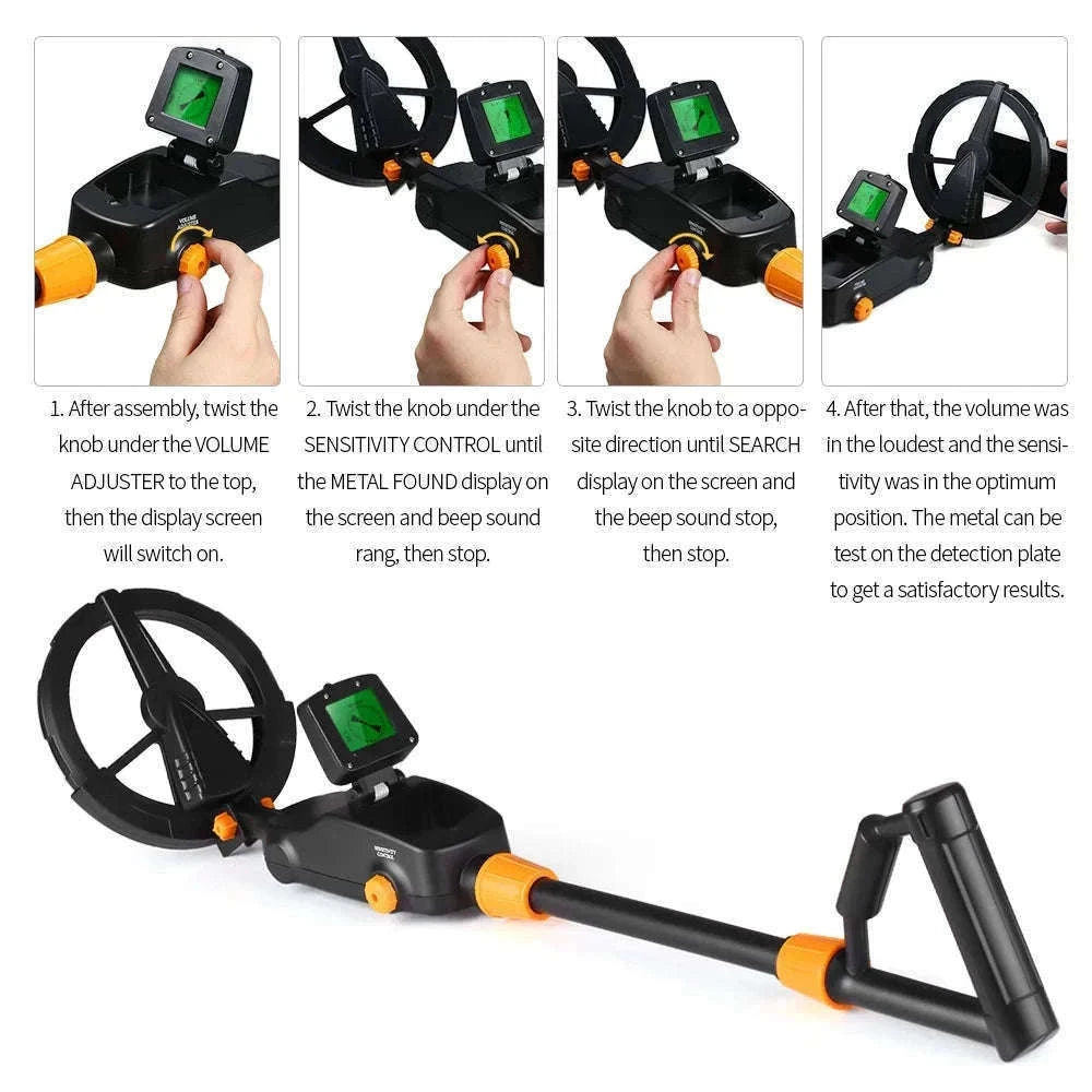 1008A Handheld Metal Detector for Kids & Beginners-black
