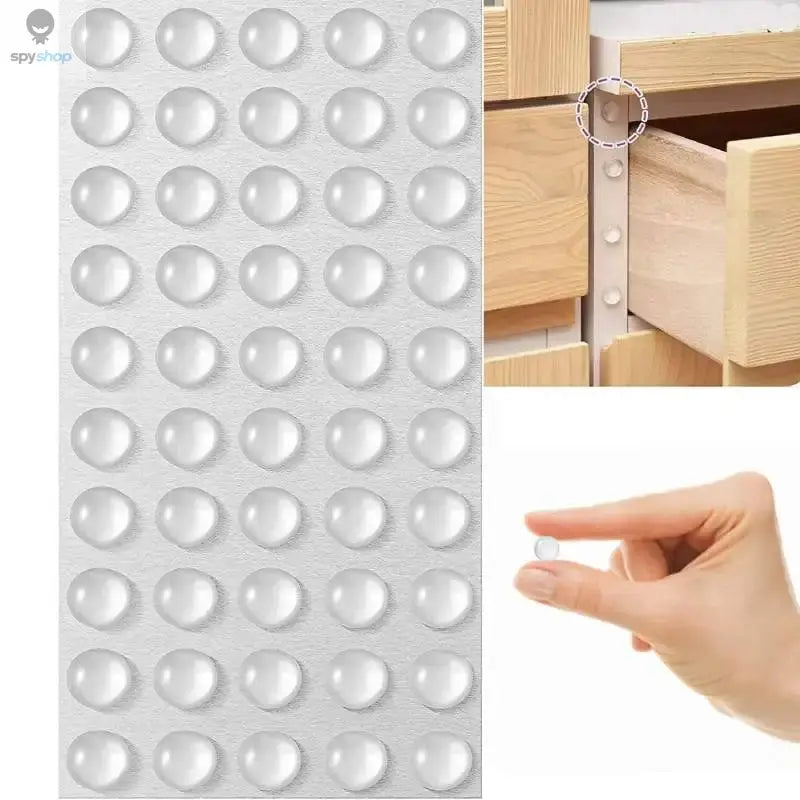 100Pcs Self Adhesive Door Stopper Rubber Damper Buffer Cabinet Bumpers Silicone Furniture Pads Cushion Protective Pads Spy-shop.com