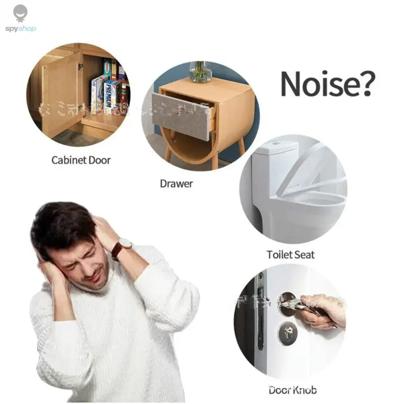 100Pcs Self Adhesive Door Stopper Rubber Damper Buffer Cabinet Bumpers Silicone Furniture Pads Cushion Protective Pads Spy-shop.com