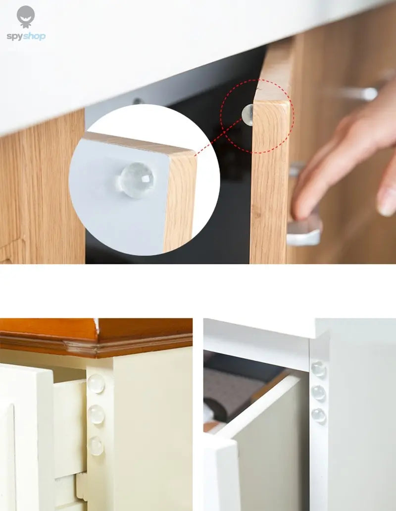 100Pcs Self Adhesive Door Stopper Rubber Damper Buffer Cabinet Bumpers Silicone Furniture Pads Cushion Protective Pads Spy-shop.com