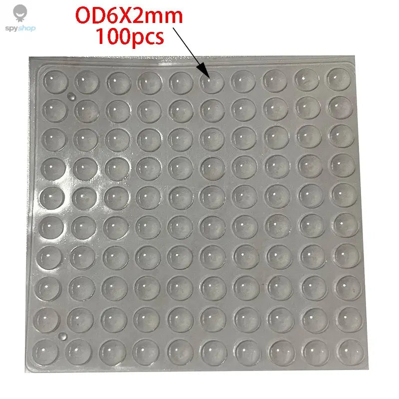 100Pcs Soft Silicone Rubber Anti Slip Bumpers Feet Pads Damper Buffer Cabinet Bumpers Silicone Furniture Pads Drawer Door Pad Spy-shop.com
