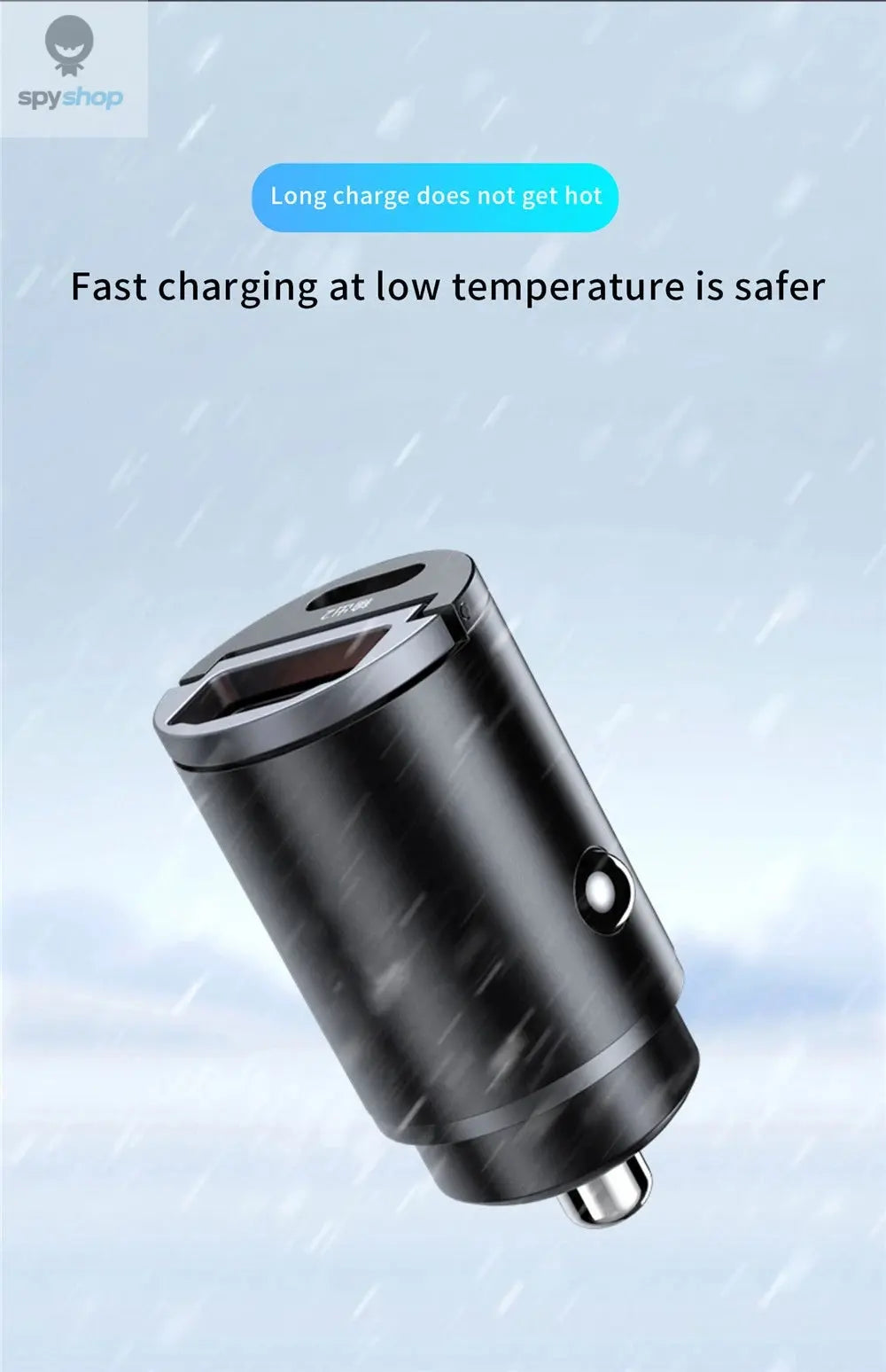 100W/200W QC3.0 PD Mini Car Charger 12-24V Lighter Fast Charging Car USB Type C Charger for Xiaomi Samsung Huawei iPhone Power Spy-shop.com