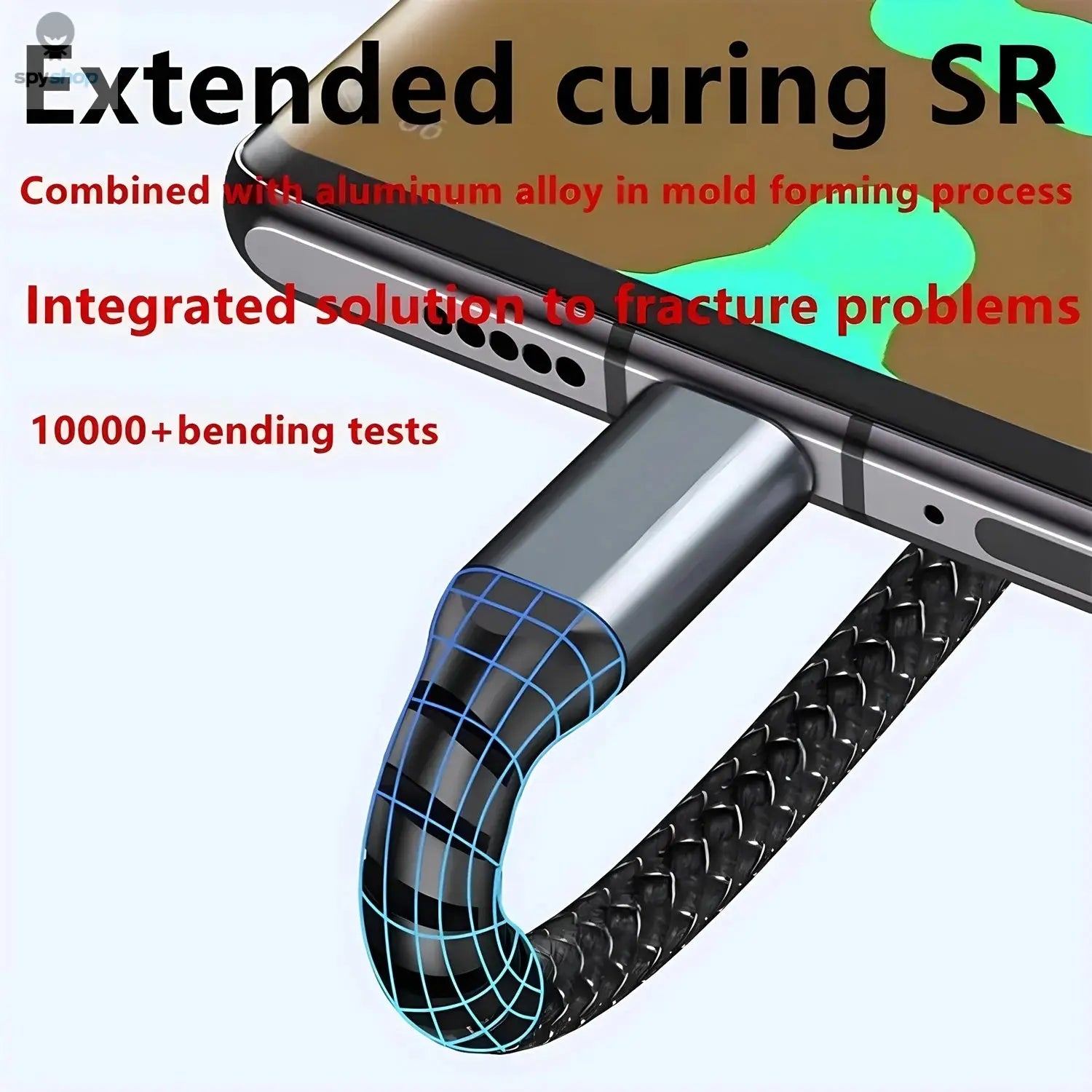 100W Fast Charging Cable Multi Charger Cable Nylon Braided Multiple USB Universal 3 in 1 Charging Cord Adapter with Type-C Micro Spy-shop.com