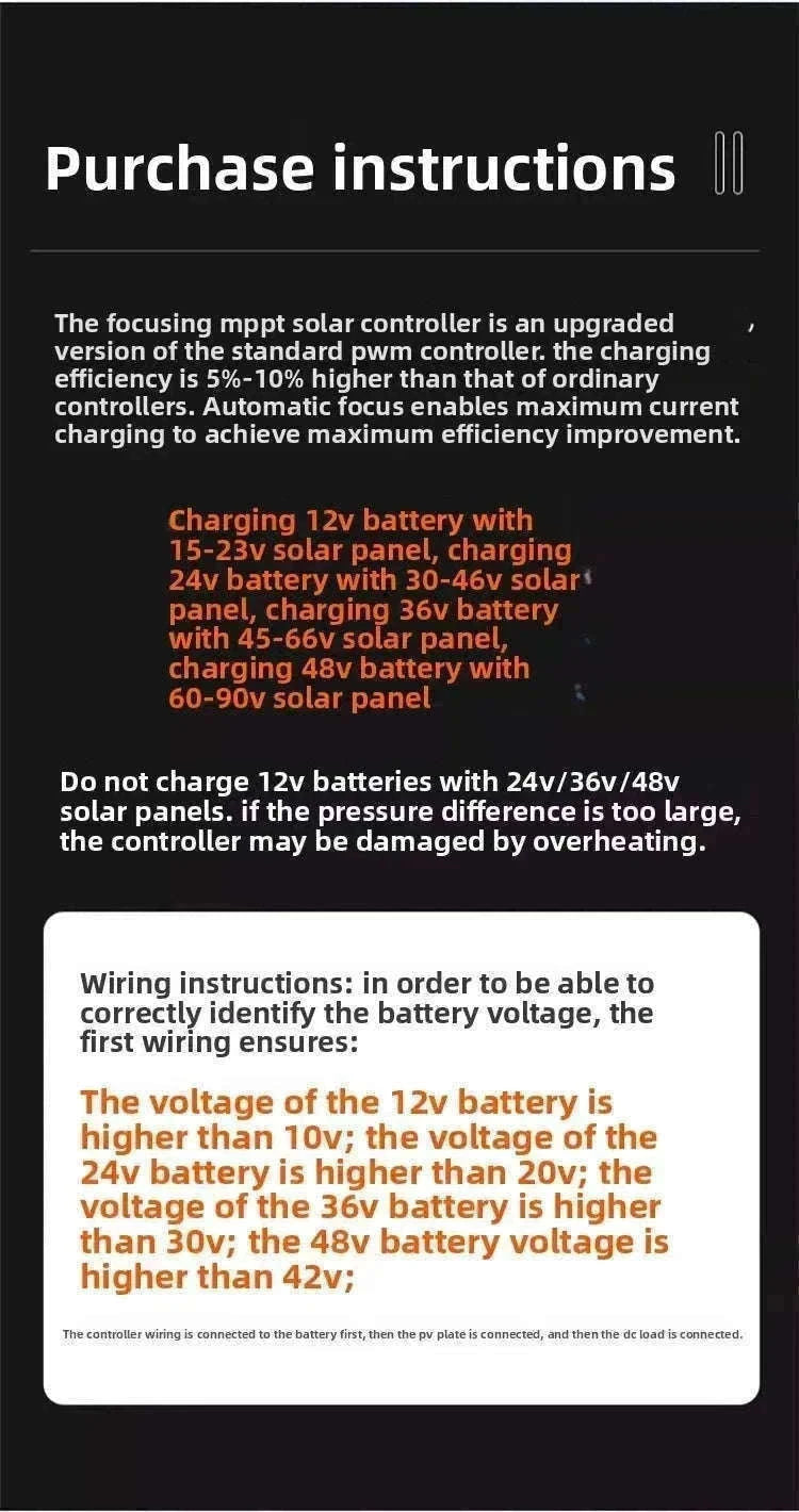 100A MPPT Solar Charge Controller with Dual USB-100A