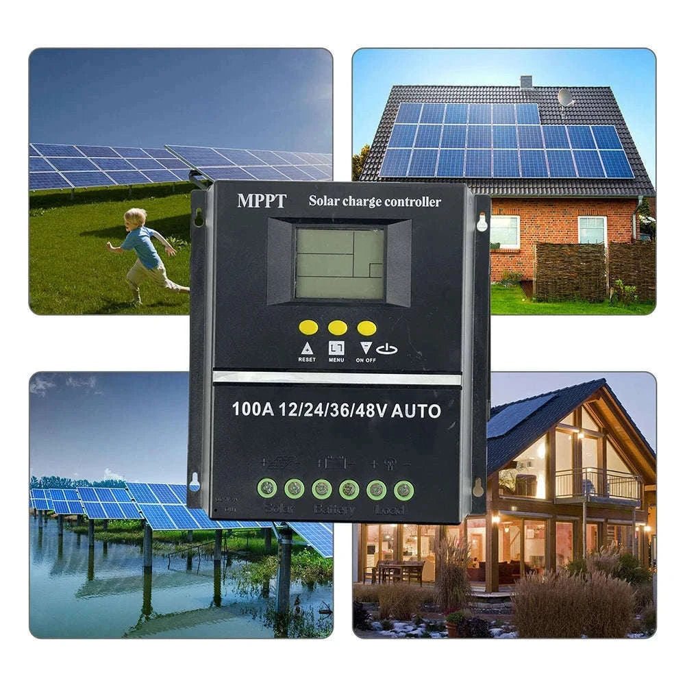 100A MPPT Solar Charge Controller with Dual USB-100A
