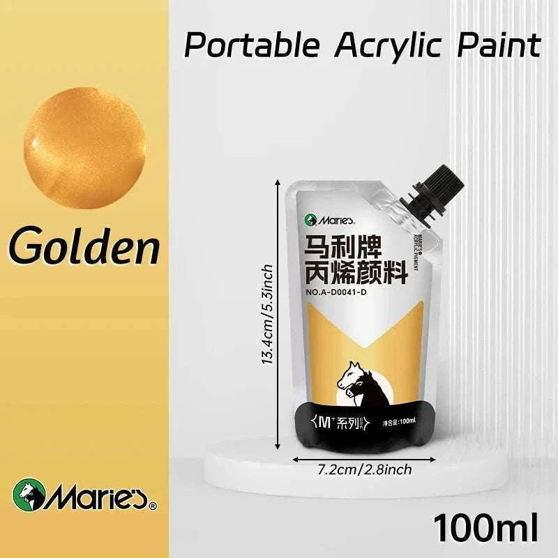 100ml Acrylic Paint Set for Vibrant Creative Projects-Black