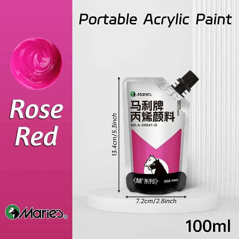 100ml Acrylic Paint Set for Vibrant Creative Projects-Black