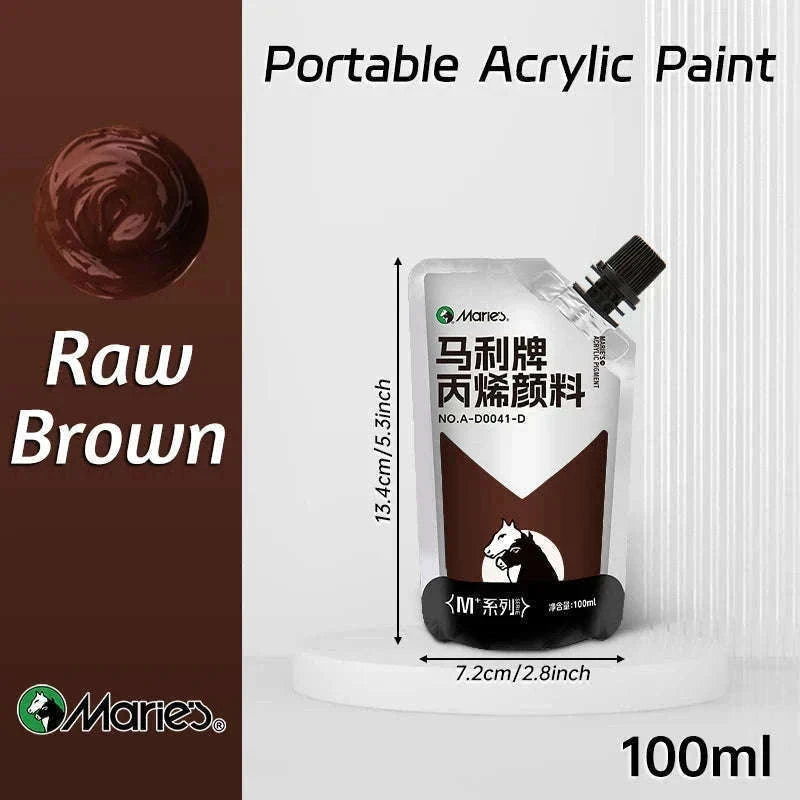 100ml Acrylic Paint Set for Vibrant Creative Projects-Black