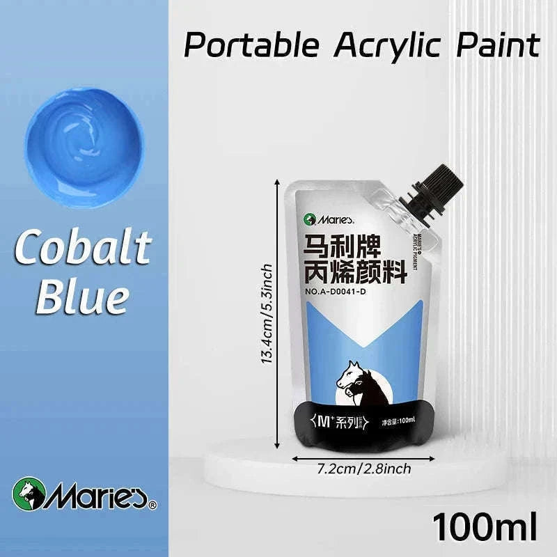 100ml Acrylic Paint Set for Vibrant Creative Projects-Black