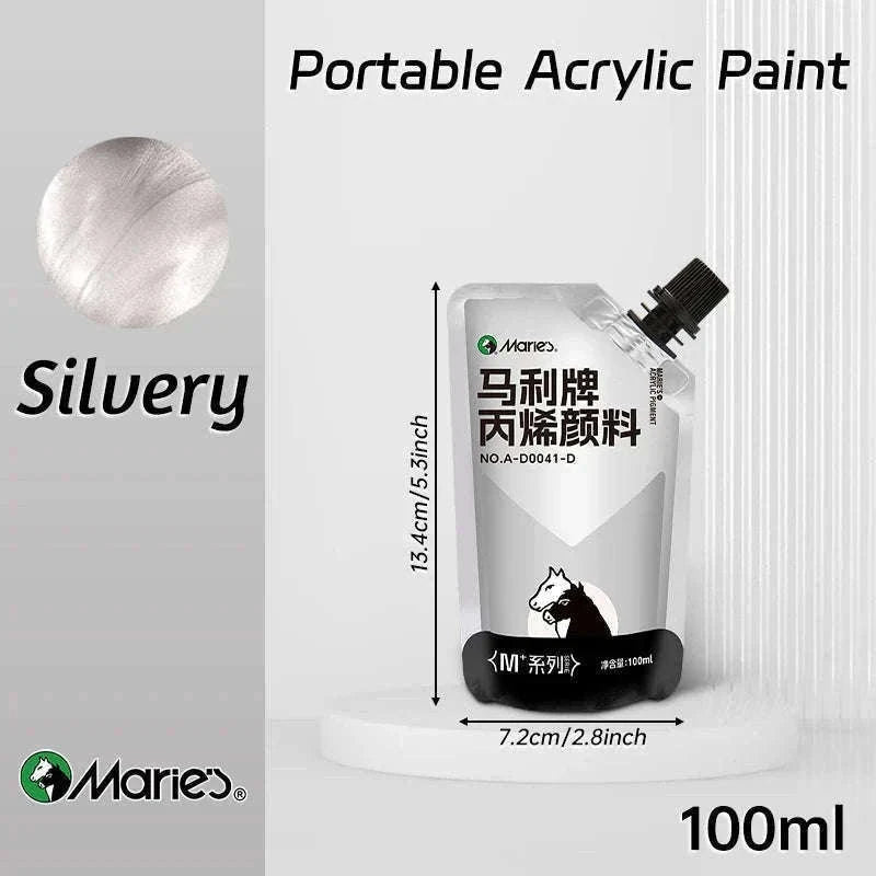 100ml Acrylic Paint Set for Vibrant Creative Projects-Black