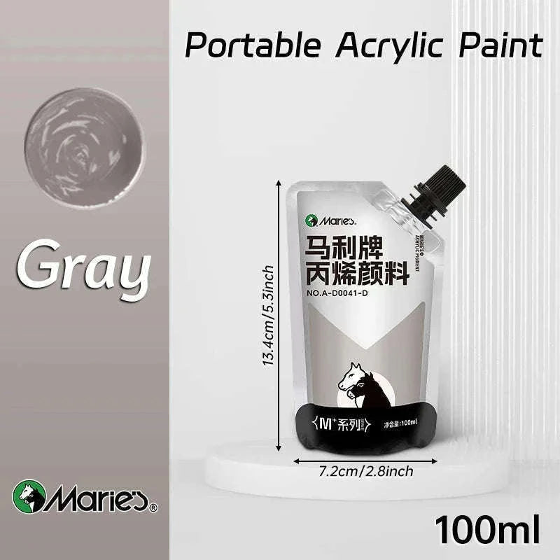 100ml Acrylic Paint Set for Vibrant Creative Projects-Black