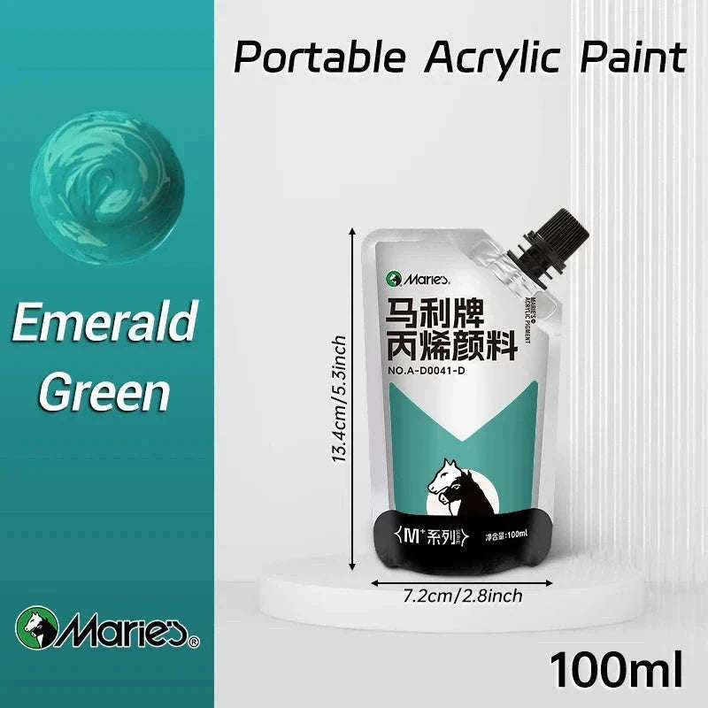 100ml Acrylic Paint Set for Vibrant Creative Projects-Black
