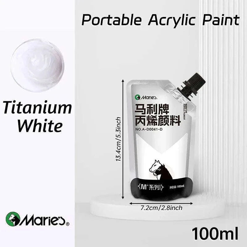 100ml Acrylic Paint Set for Vibrant Creative Projects-Black