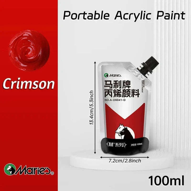 100ml Acrylic Paint Set for Vibrant Creative Projects-Black