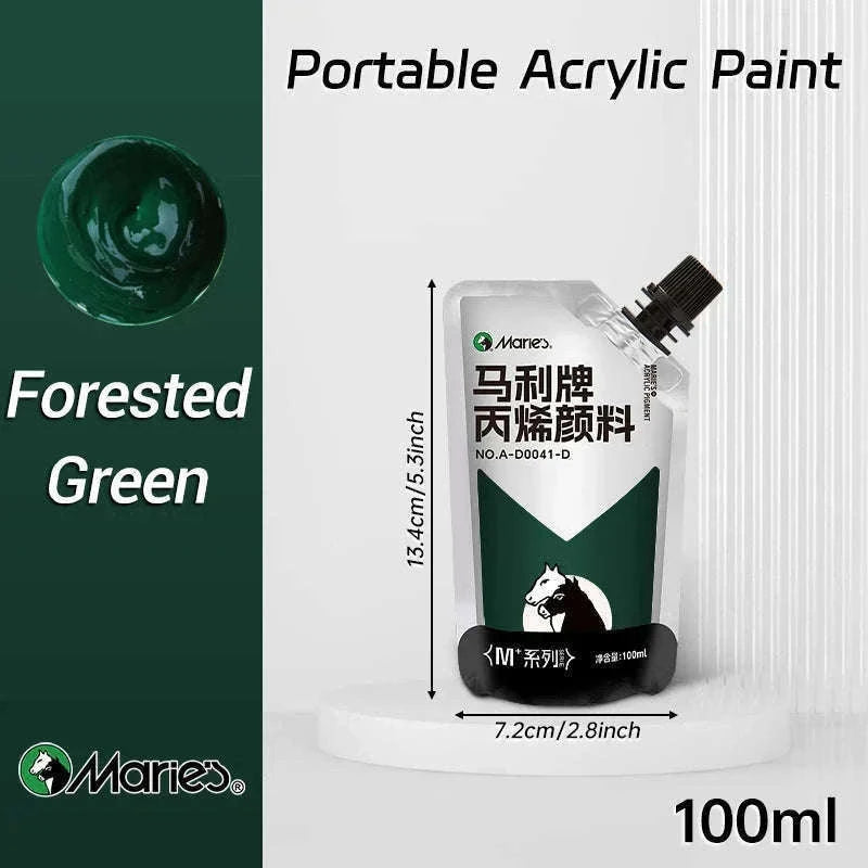 100ml Acrylic Paint Set for Vibrant Creative Projects-Black