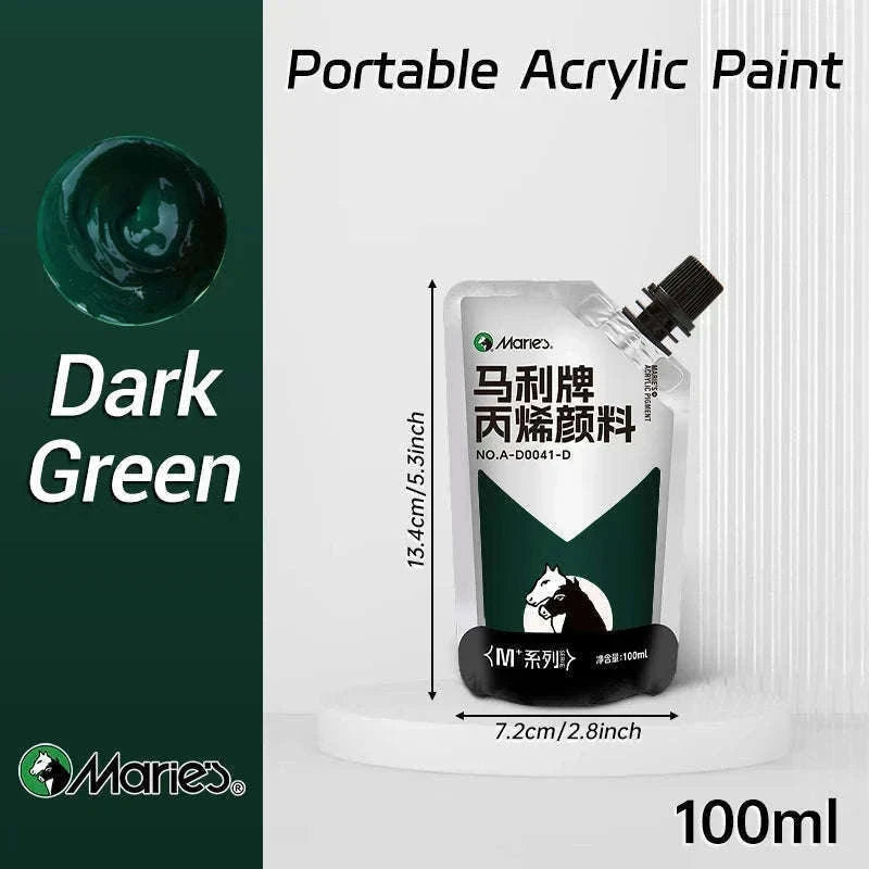 100ml Acrylic Paint Set for Vibrant Creative Projects-Black
